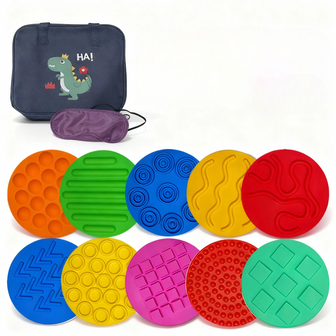 Развивающие массажные диски тактильные Монтессори для стоп для аутистов 20 шт. (29365)