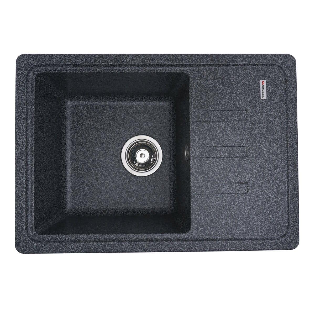 Мойка гранитная Valeso Liana 620х430 врезная прямоугольная Графит матовый (PLTM-SP000046821)