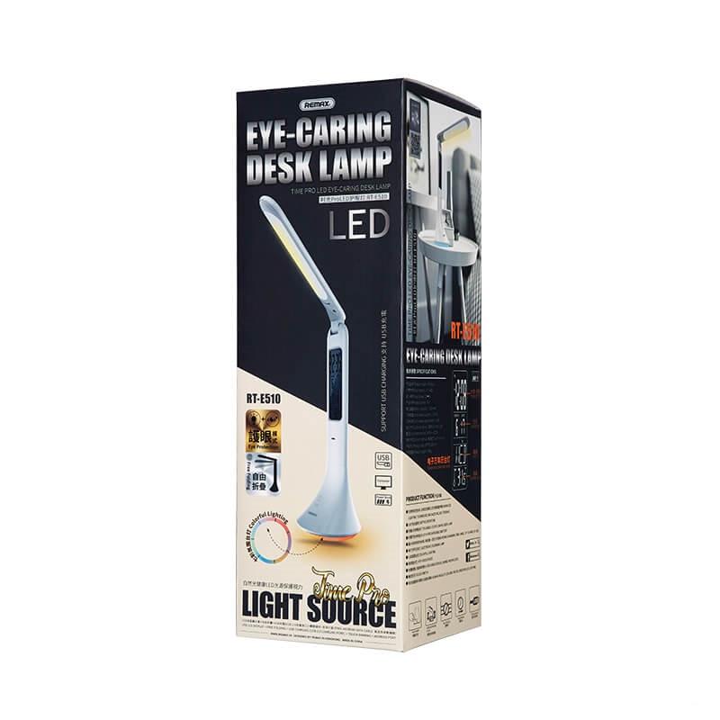 Лампа настольная Remax RT-E510 Time Pro LED Lamp 1200 мАч Белый (6fc0d822) - фото 4