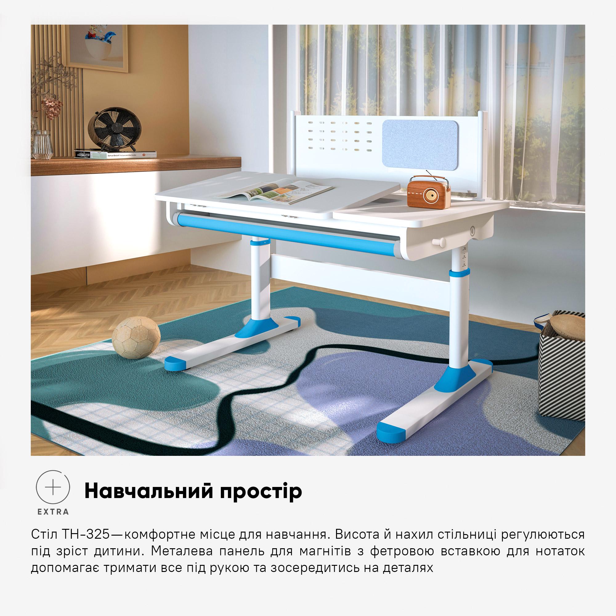 Парта шкільна ергономічна трансформер Evo-kids TH-325 Blue - фото 4