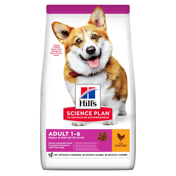 Корм сухой для взрослых собак мелких пород с курицей Hill's Science Plan Small&Mini 6 кг