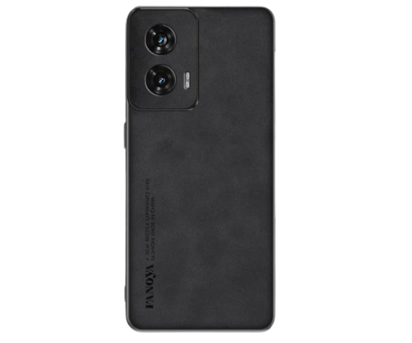 Шкіряний чохол - накладка Fanoya для Motorola Moto G24 / G24 Power Чорний