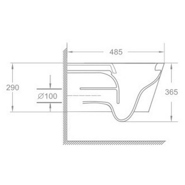 Унітаз підвісний Imprese KUBIK TWIST c06810233TW безобідковий із сидінням з мікроліфтом (230591) - фото 3
