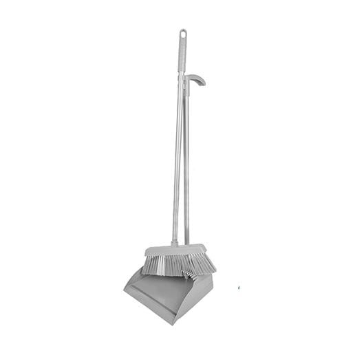 Совок з щіткою Stenson 23x75x26 см Grey (R30570)