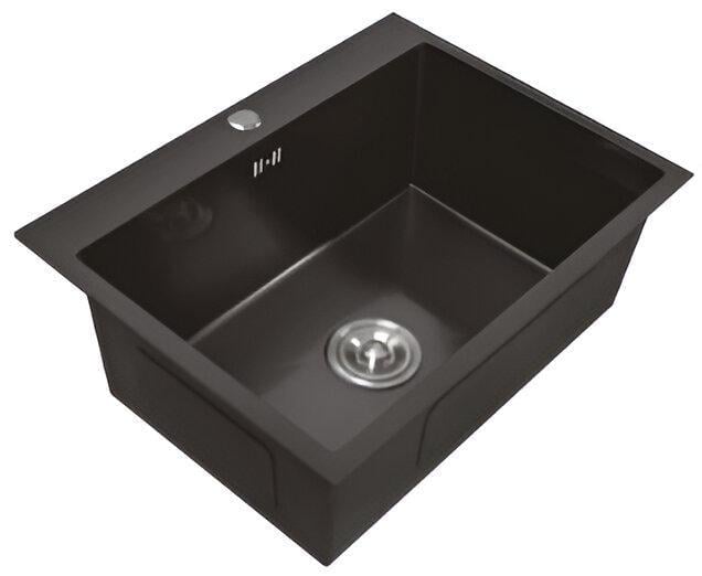 Мийка для кухні Luminex LX4545 нержавіюча сталь 3/1 мм 450x450x210 мм Чорний (EA-LX4545-3/1-210B)