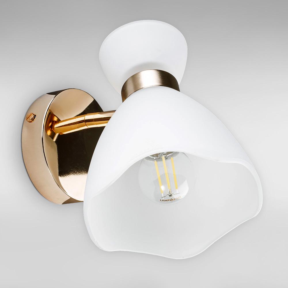 Настінний світильник Light House DL-18568/1W Золотий/Білий