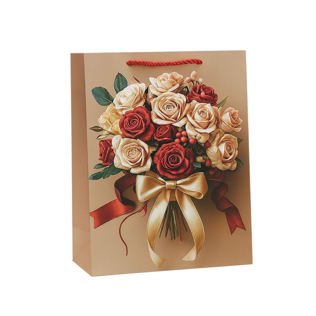 Пакет подарочный бумажный Bouquet M 26х32х12 см (R34840-M)