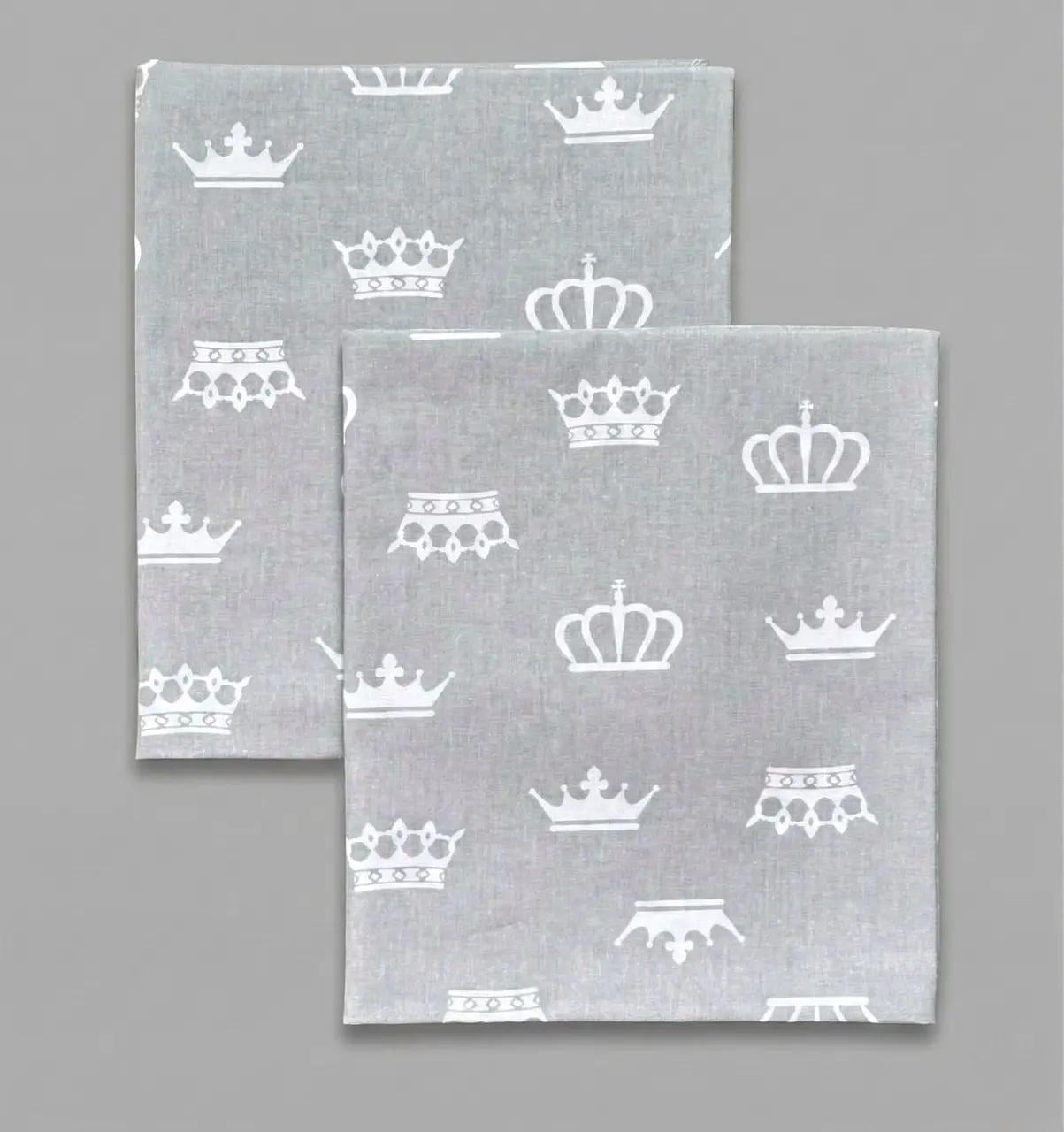 Пеленка детская BST из натуральной хлопковой ткани 2 шт. 90х80 см Серый/Белый (2166763175)