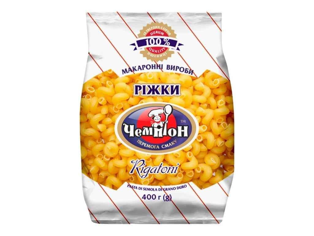 Макаронні вироби Чемпіон Ріжки Premium 400 г (974524)
