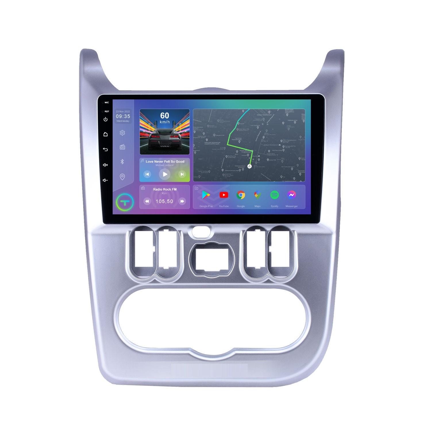 Автомагнітола штатна Phantom DVA-9033 Renault Dacia Logan/Sandero 10-13 9" (PH-22103)