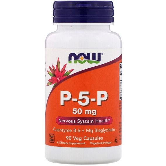 Пірідоксин NOW Foods P-5-P 50 mg 90 Veg Caps (NOW-00461)