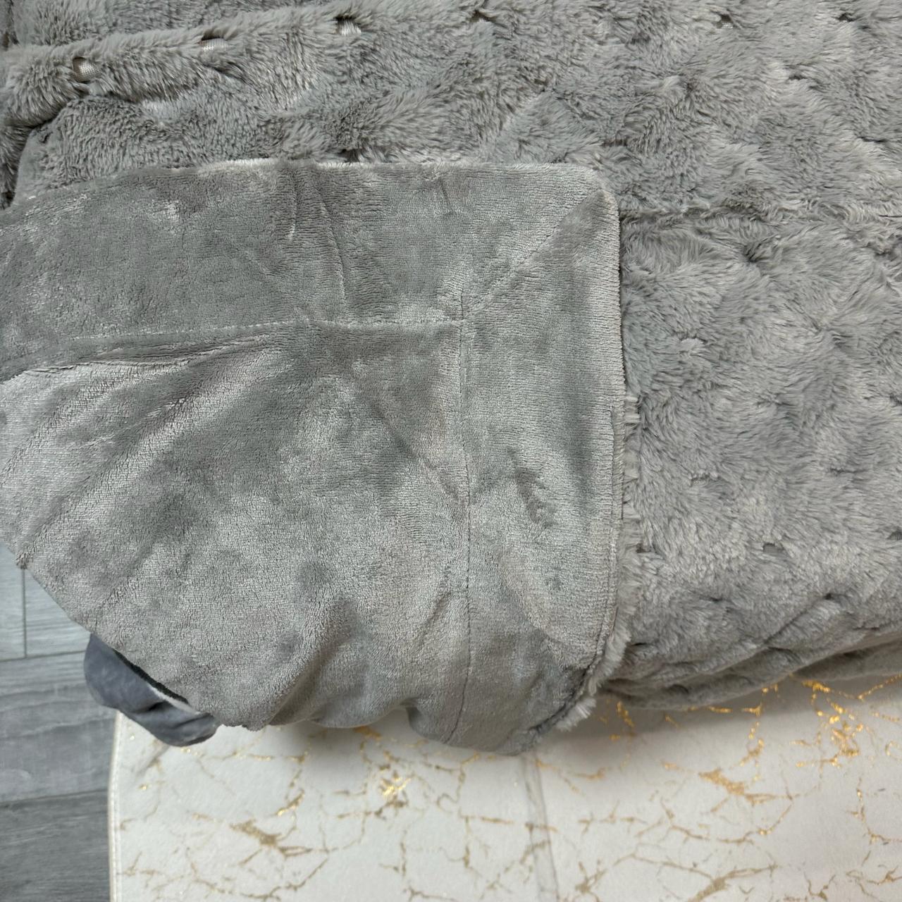 Покрывало микрофибра 200х230 см Серый (P-капелька-8) - фото 3