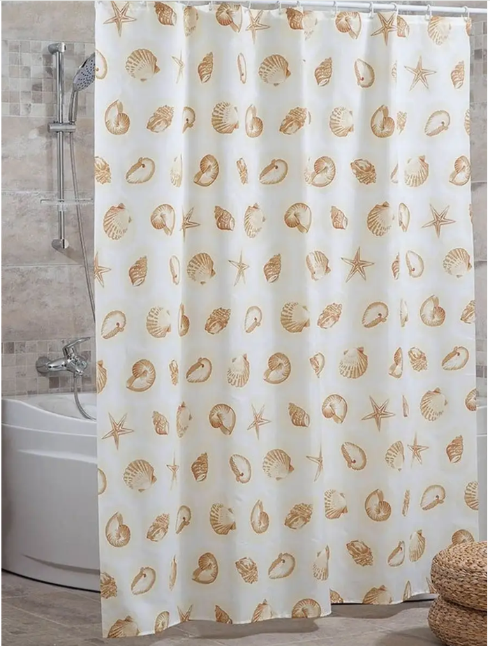 Шторка для ванной комнаты Miranda Star Fish 180x200 см Beige (48327825)