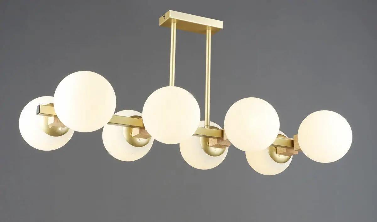 Люстра потолочная Valeso на восемь плафонов-шаров Е27 IP20 B NQ6625/8 GD Золотой (28686452)