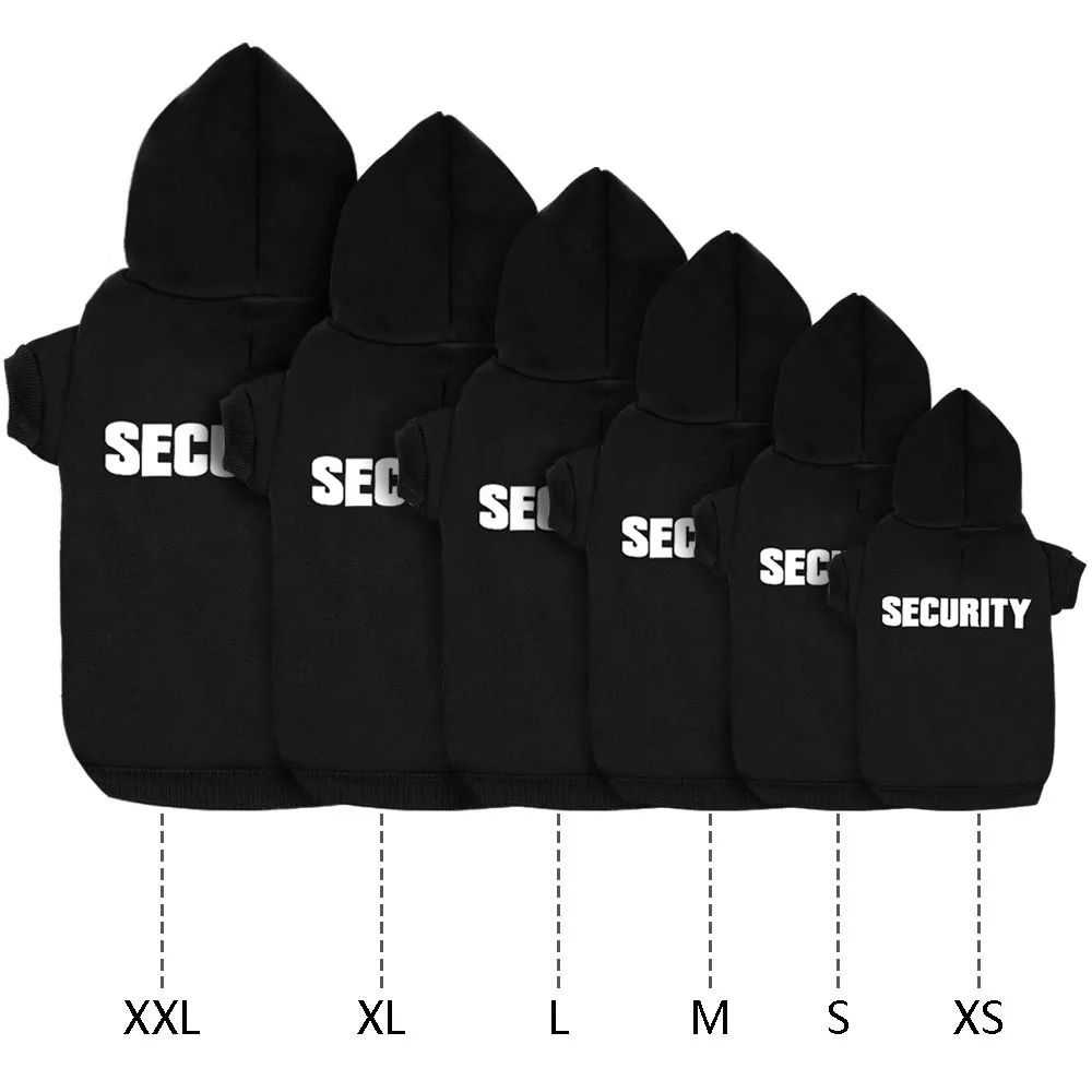 Худи классическое для собак SECURITY L Черный (1N0013) - фото 2