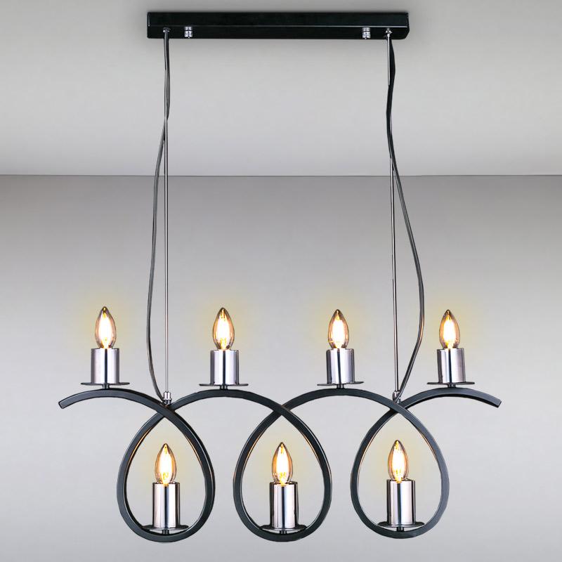 Люстра Light House ES-15503/7 подвесная свечи Черный (9247)
