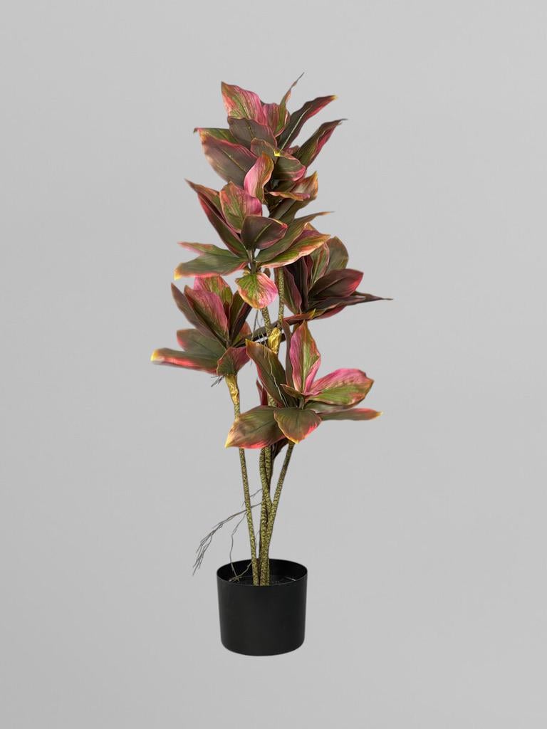 Искусственное растение Драцена душистая в горшке 90 см Зелено-красный (Д15003)