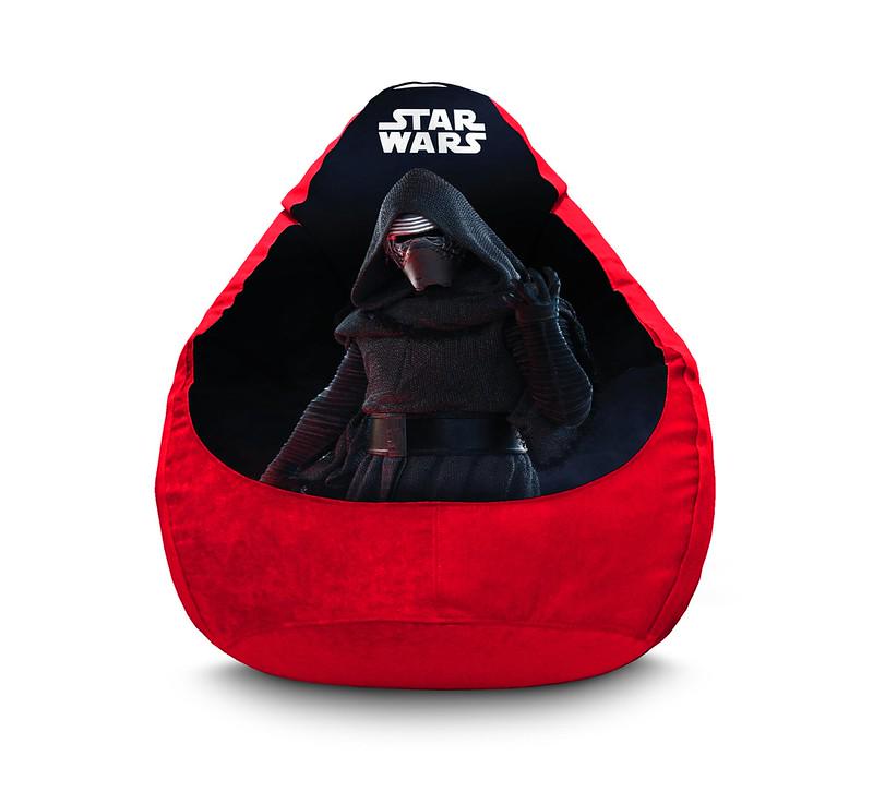 Кресло мешок iPuff Star Wars Ben Solo Kylo Ren Флок XL 80x110 см Красный