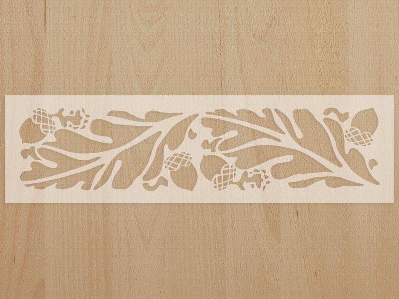 Трафарет многоразовый Дуб для стен 1 мм пластик 540х150 мм