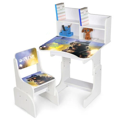 Парта со стульчиком N 2071-2-1 Кот-воин с интерактивным англо-украинским алфавитом - фото 1 Парта со стульчиком N 2071-2-1 Кот-воин с интерактивным англо-украинским алфавитом - фото 1