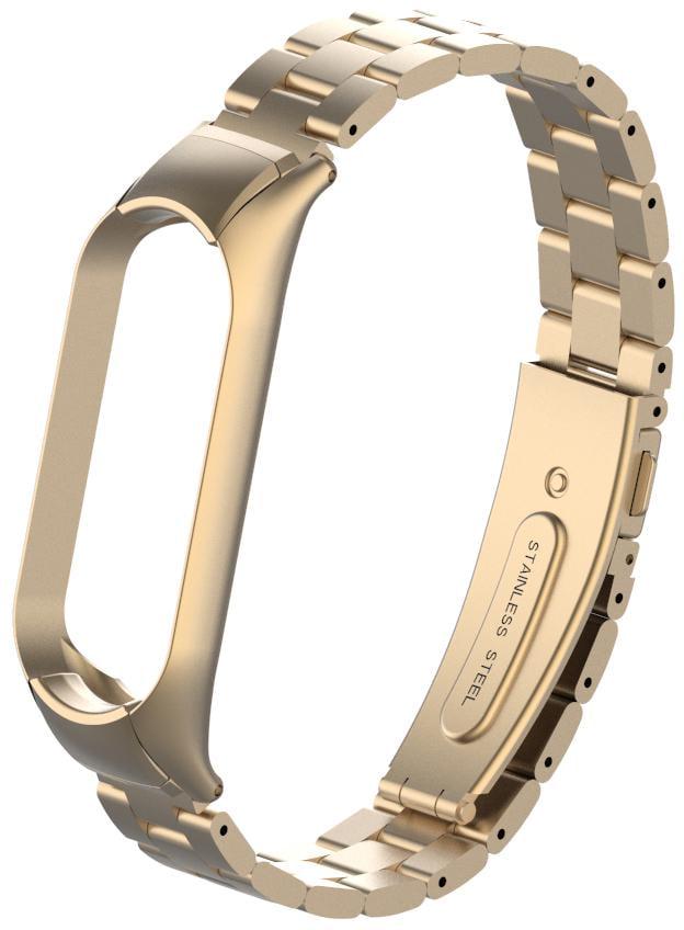 Ремінець металевий Shark для Mi Band 5/6 Brushed Gold (15946-16)