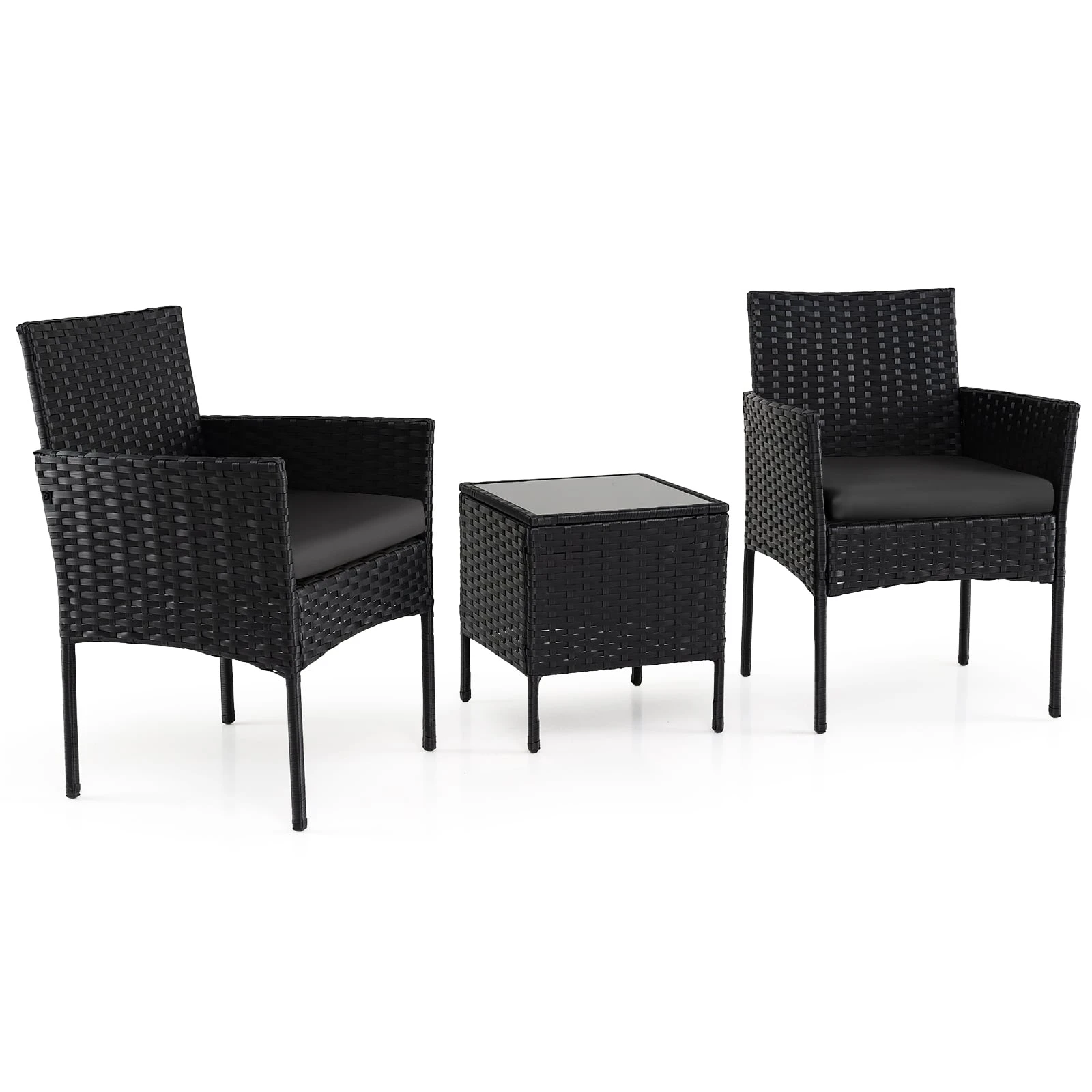 Стол садовый 56x56x81 см Черный (COSTWAY-01716)