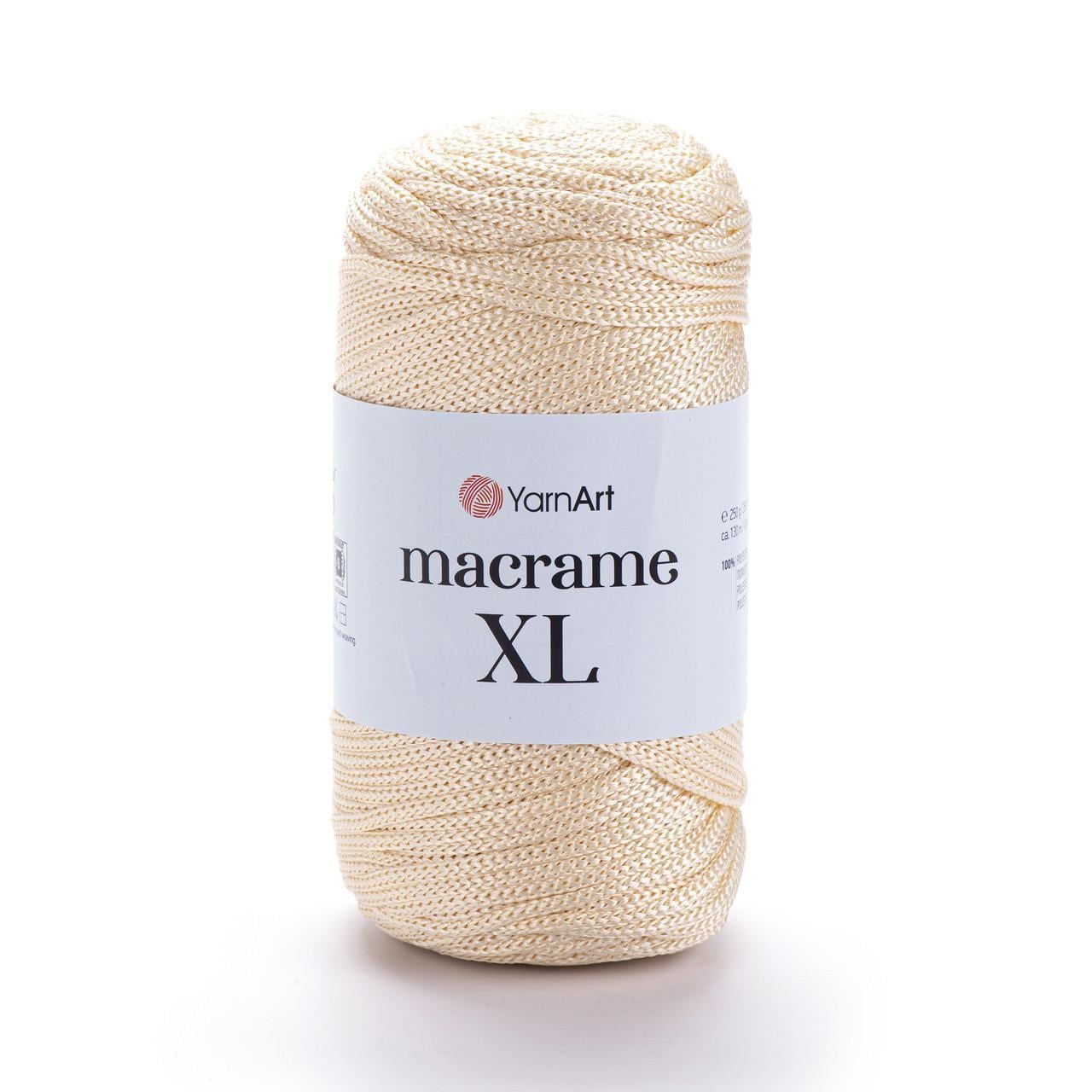 Шнур YarnArt Macrame XL полиэфирный 3 мм 250 г Кремовый №165 (2155349340)