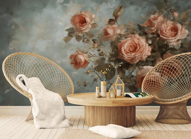 Фотообои виниловые бесшовные 3D Розы (S2113)