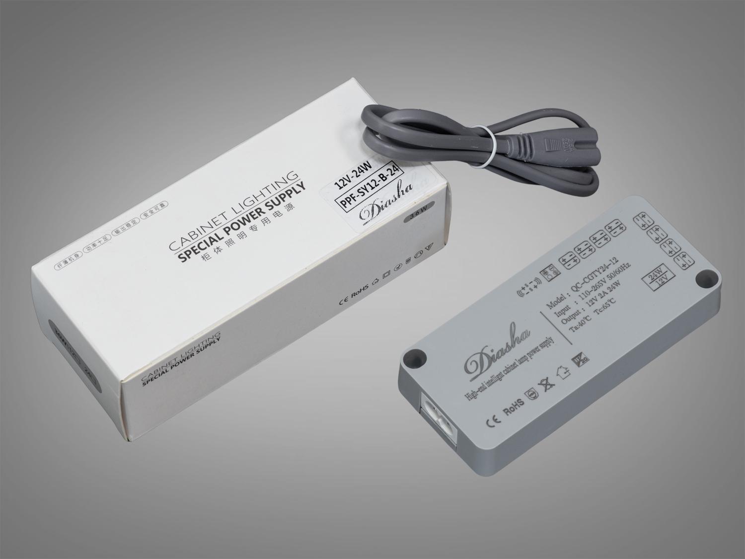 Управляемый блок питания тонкий для LED-ленты 12 В 24 Вт 2А (PPF-SY-B-12v-24w) Управляемый блок питания тонкий для LED-ленты 12 В 24 Вт 2А (PPF-SY-B-12v-24w)