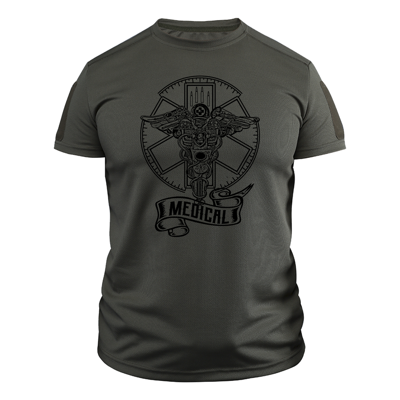 Футболка військова CoolMax Військовий медик M Оливковий (TS-C-115-M)
