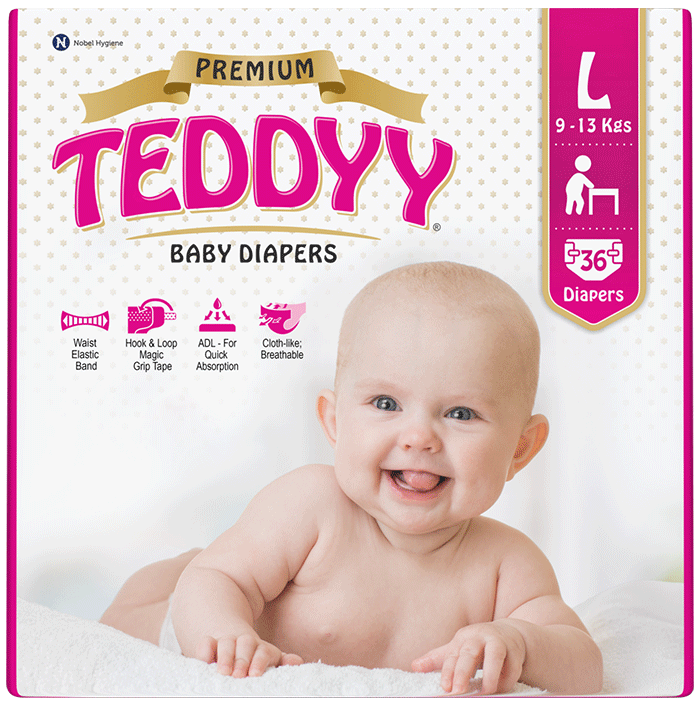 Підгузки дитячі Teddyy Tape Style L (8906008230154)