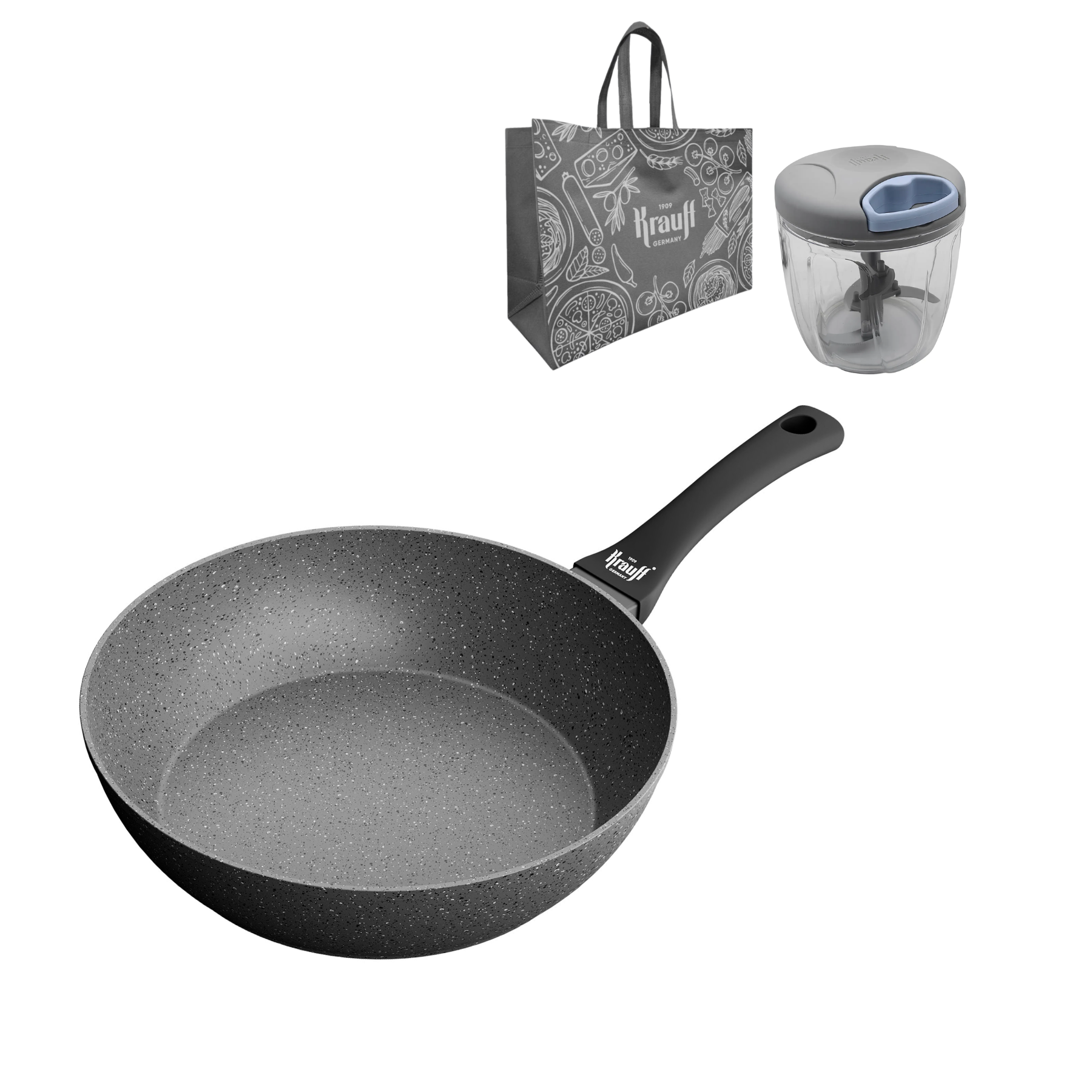 Сковорода с крышкой Krauff Prime Chef 24 см с измельчителем Chopper и сумкой-шоппер (55-333-527)