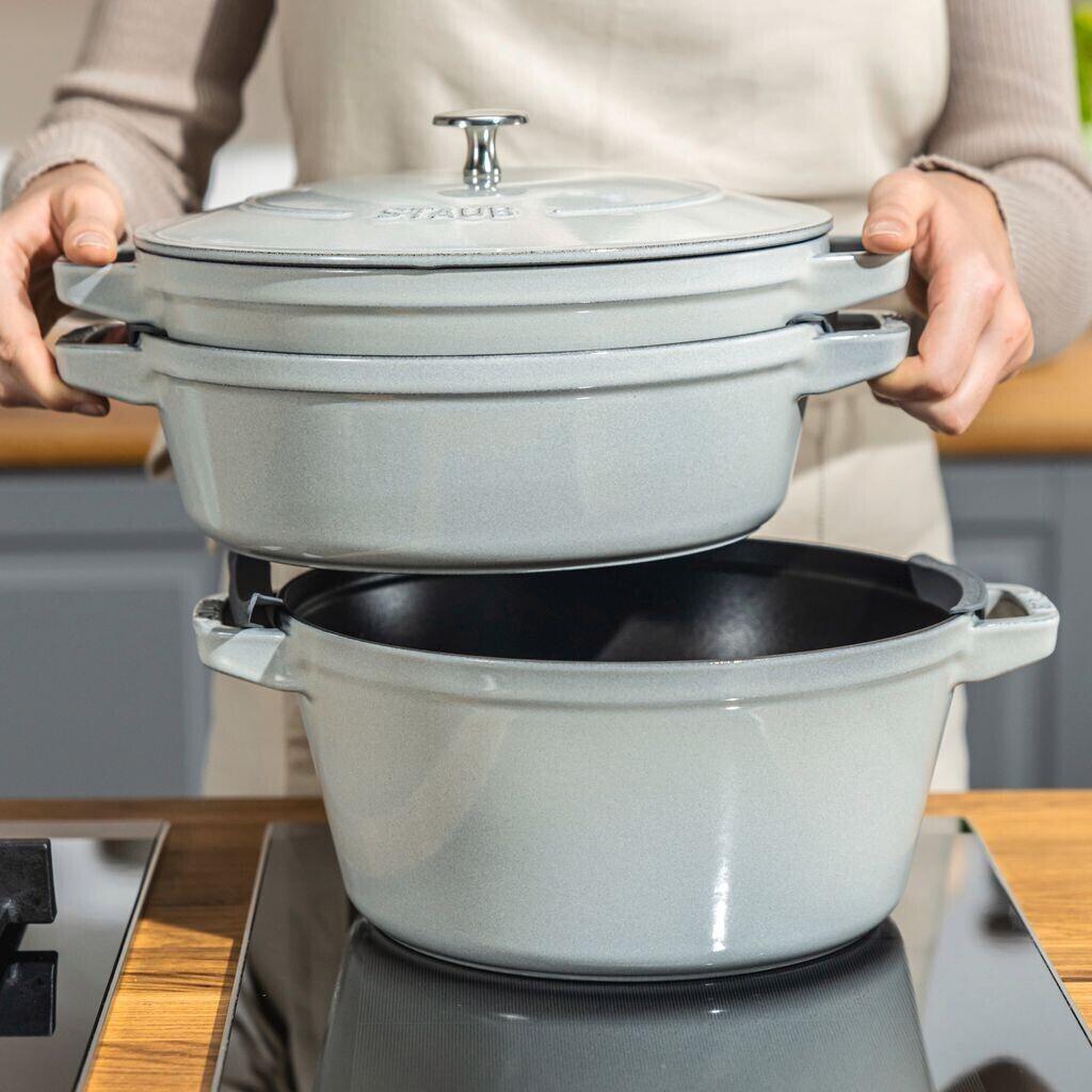 Набор посуды Staub Stackable штабелируемый 4 предмета Белый трюфель (40508-388-0) - фото 9 Набор посуды Staub Stackable штабелируемый 4 предмета Белый трюфель (40508-388-0) - фото 9