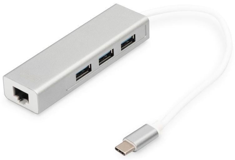 Концентратор USB-хаб Digitus DA-70255 Silver - фото 1