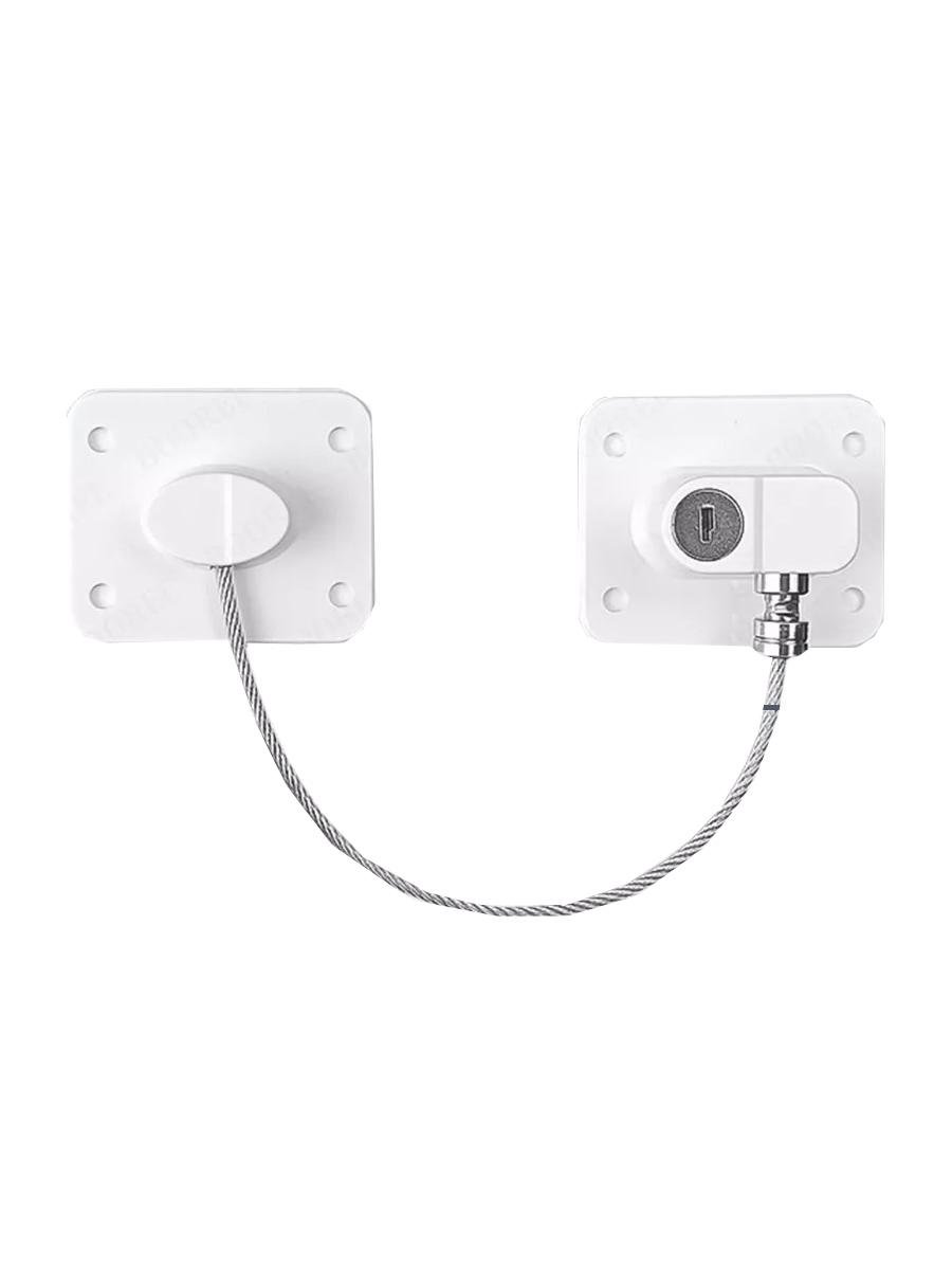 Замок безопасности от детей 1A AND-93 для холодильника и окон не требующий сверления с ключом Белый (3654Ю)