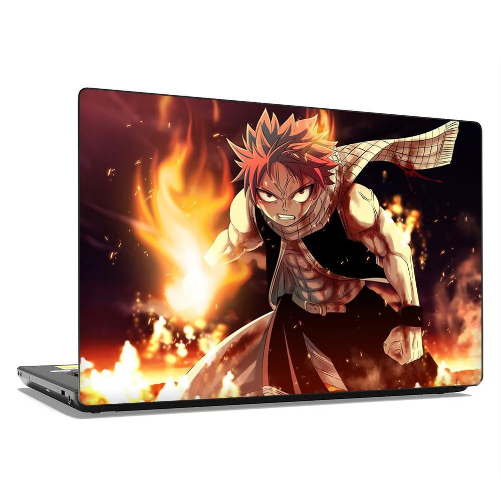 Декоративная наклейка на ноутбук 15,6" Аниме Нацу в ярости 380х250 мм (100419)