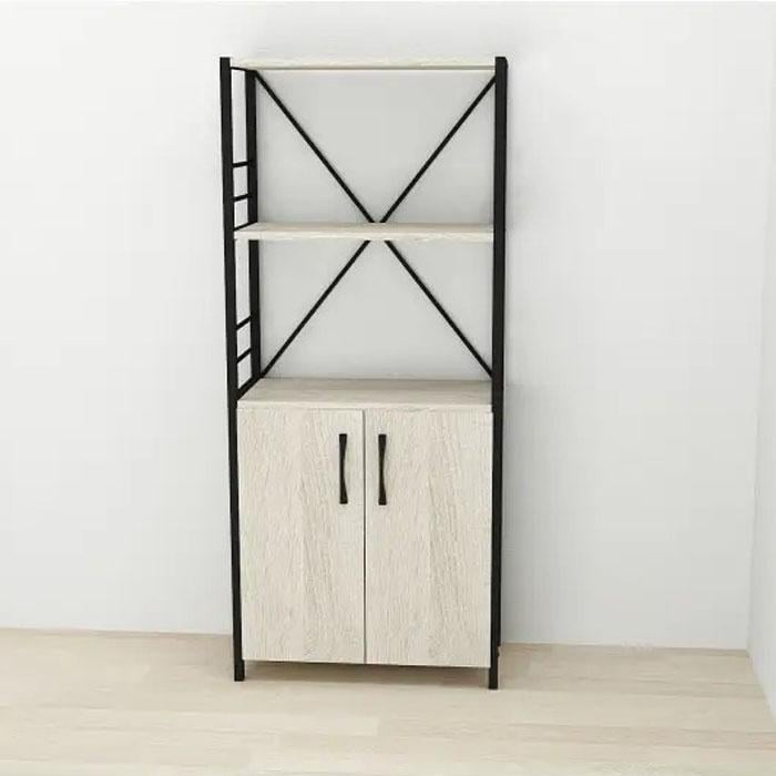 Этажерка Ferrum-decor Коннект 3/60 с тумбой ДСП 144x60x28 см Черный/Сонома (FRD-104445) Этажерка Ferrum-decor Коннект 3/60 с тумбой ДСП 144x60x28 см Черный/Сонома (FRD-104445)