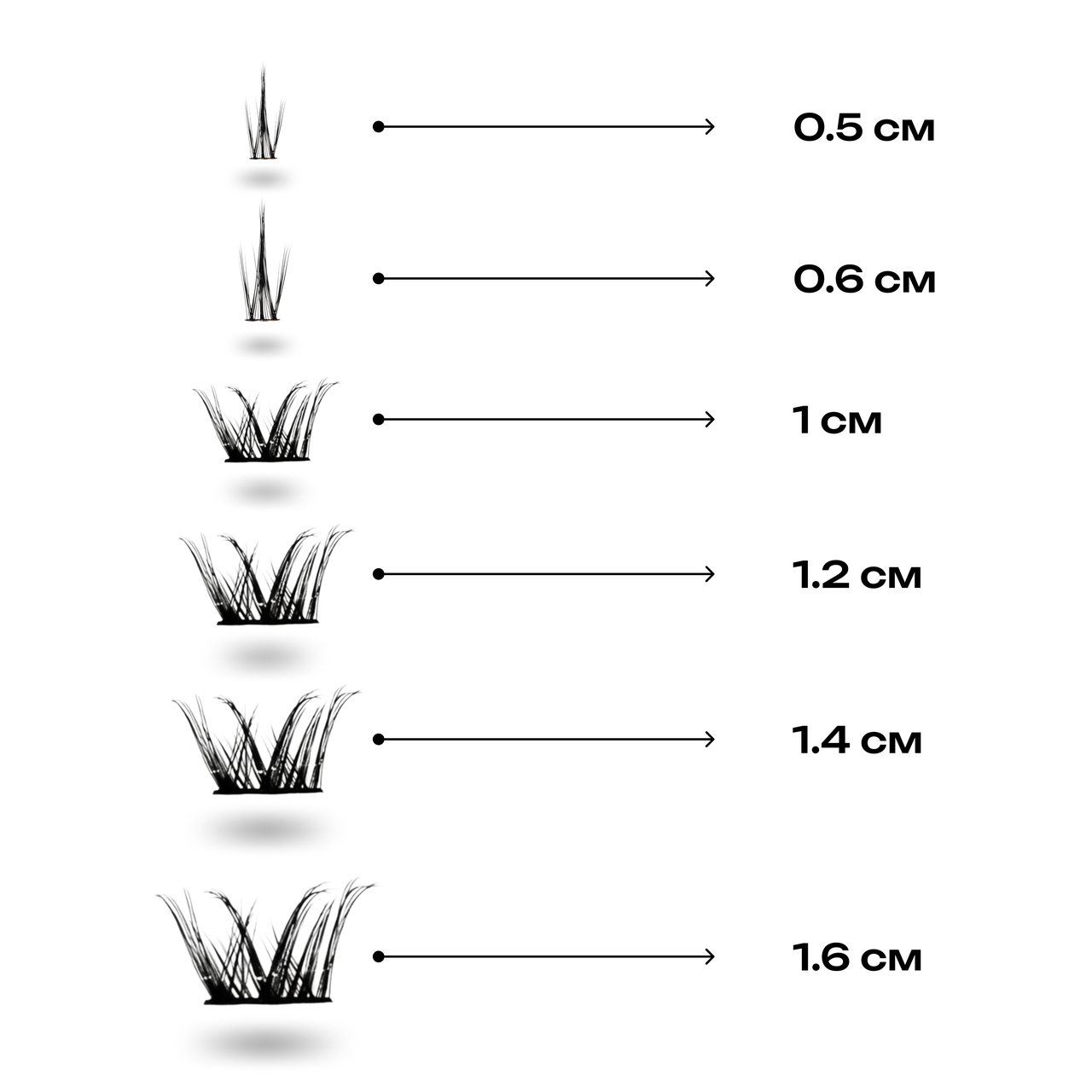 Набор ресниц для самостоятельного наращивания 140 пучков 0,5-1,6 см с D изгибом с двухфазным клеем Черный (28142857360) - фото 4 Набор ресниц для самостоятельного наращивания 140 пучков 0,5-1,6 см с D изгибом с двухфазным клеем Черный (28142857360) - фото 4