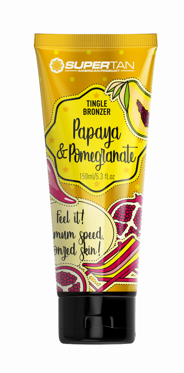 Крем для засмаги в солярії Supertan Papaya & Pomegranate з тинглом/бронзантами та олією жожжоба (11775959)