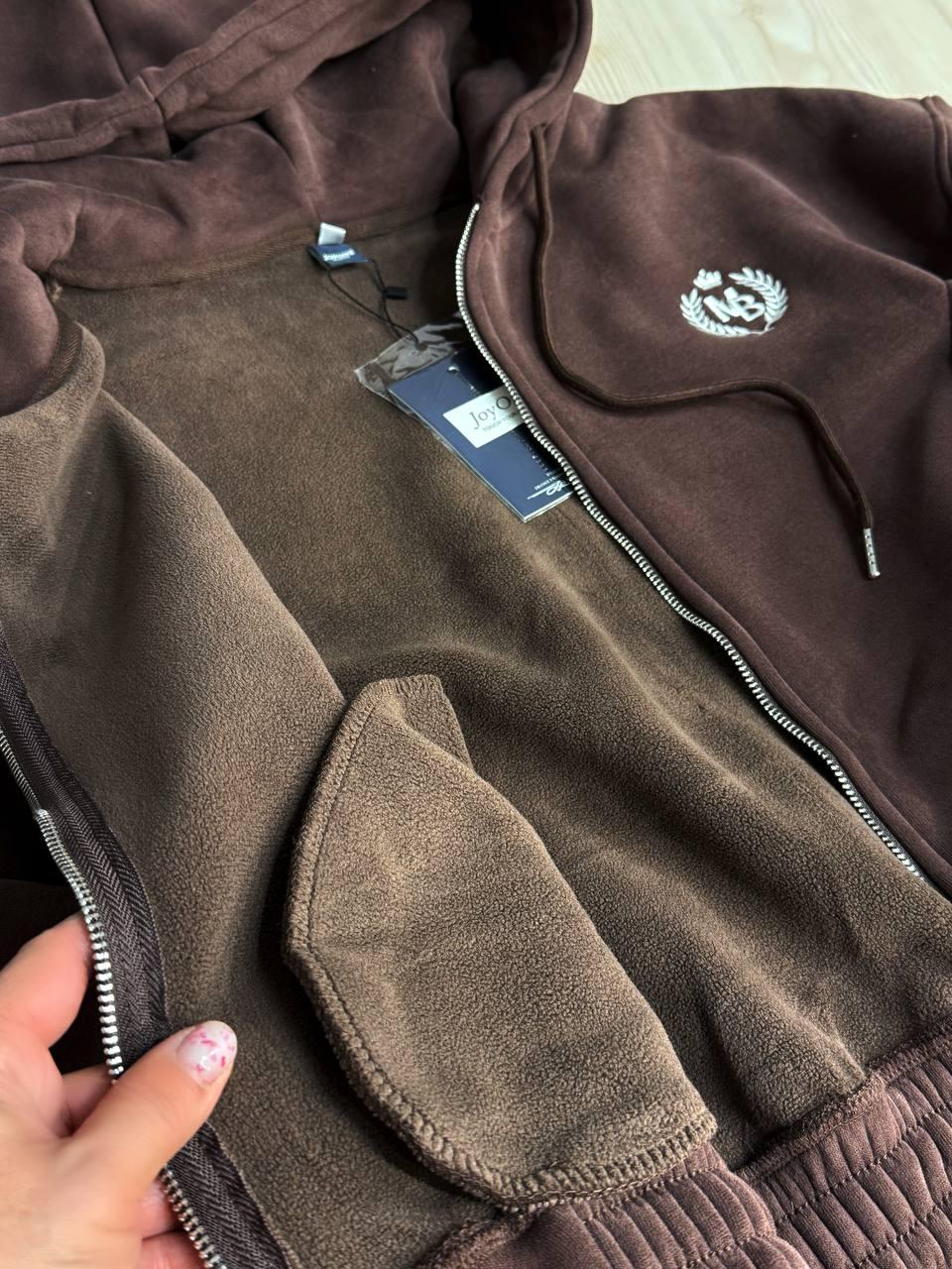 Костюм женский Joy One 80990 утепленный на флисе худи с брюками XL Коричневый (5958) - фото 8 Костюм женский Joy One 80990 утепленный на флисе худи с брюками XL Коричневый (5958) - фото 8