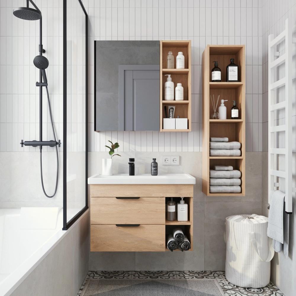 Пенал-стелаж підвісний MVK Vostok Lite 40 В1 400х250х1200 мм Дуб кам'яний (8093db) - фото 8 Пенал-стелаж підвісний MVK Vostok Lite 40 В1 400х250х1200 мм Дуб кам'яний (8093db) - фото 8