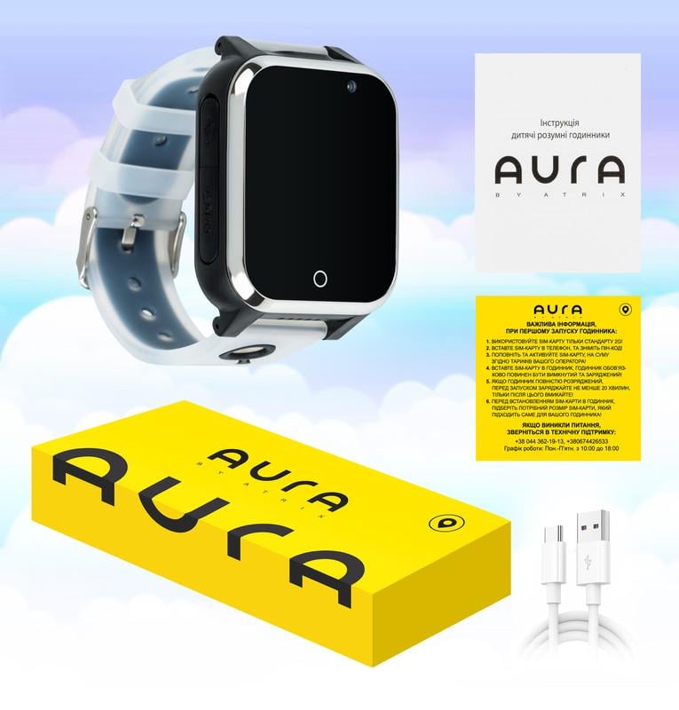 Смарт-годинник дитячий Aura A100 Tracker/Wi-fi Black - фото 4