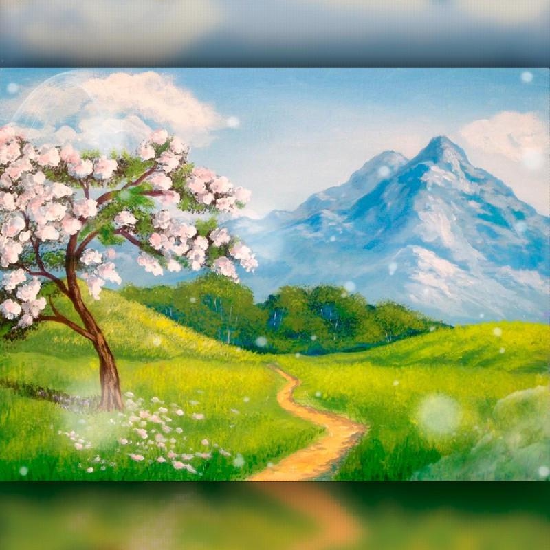 Алмазная вышивка The Wortex Diamonds Дорога в горы 40x50 см TWD30001L