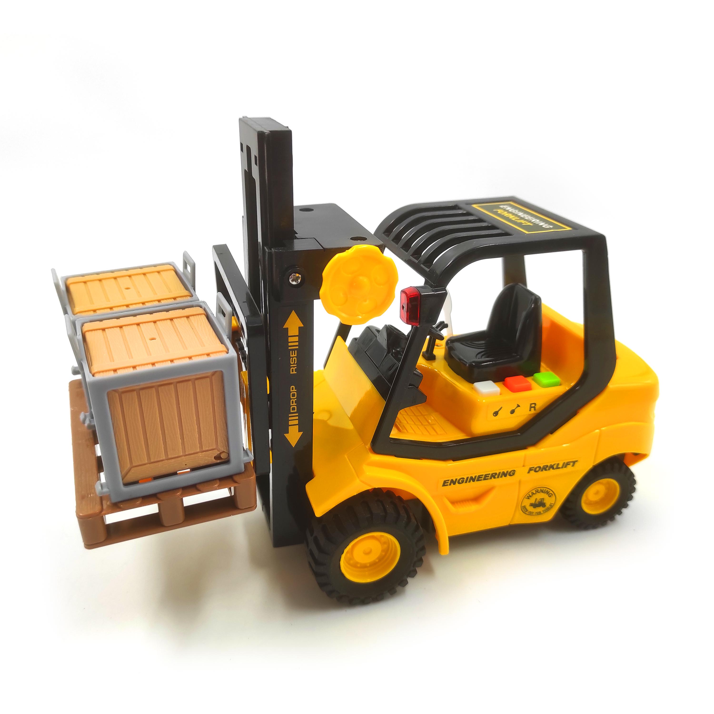 Грузовая машинка Forklift Спецтехника со звуковыми эффектами 21 см Разноцветный (88336) - фото 11