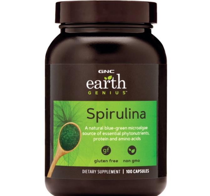 Спіруліна для спорту GNC Earth Genius Spirulina 100 Caps