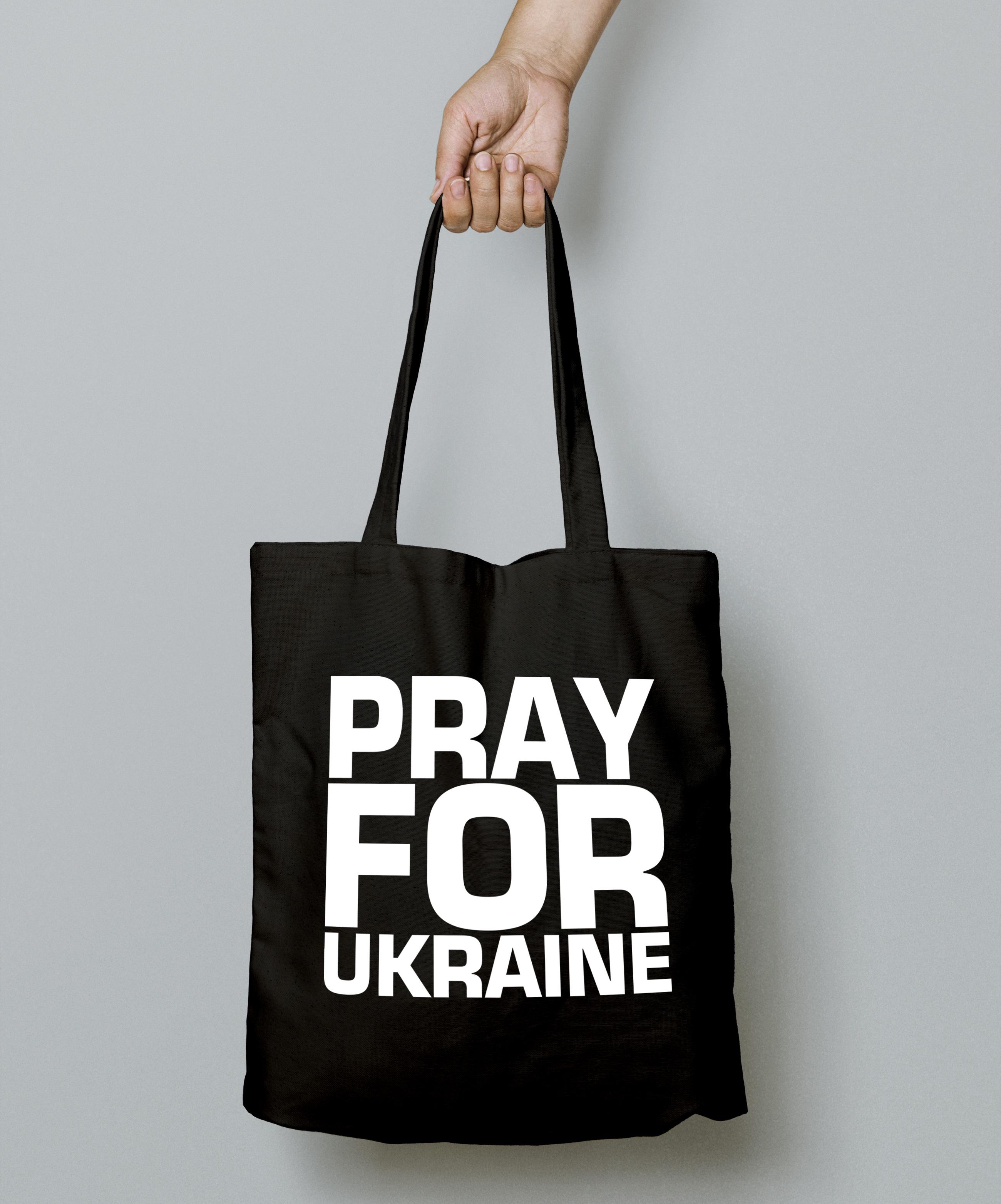 Еко-сумка BingoSmart Pray for Ukraine Чорний