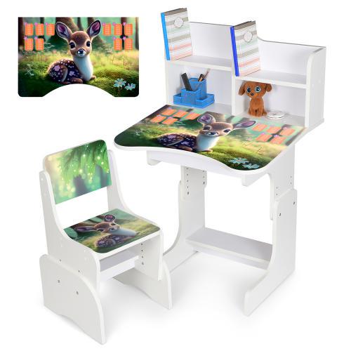 Парта со стульчиком N 2071-3-1 Олень с таблицей умножения - фото 2 Парта со стульчиком N 2071-3-1 Олень с таблицей умножения - фото 2