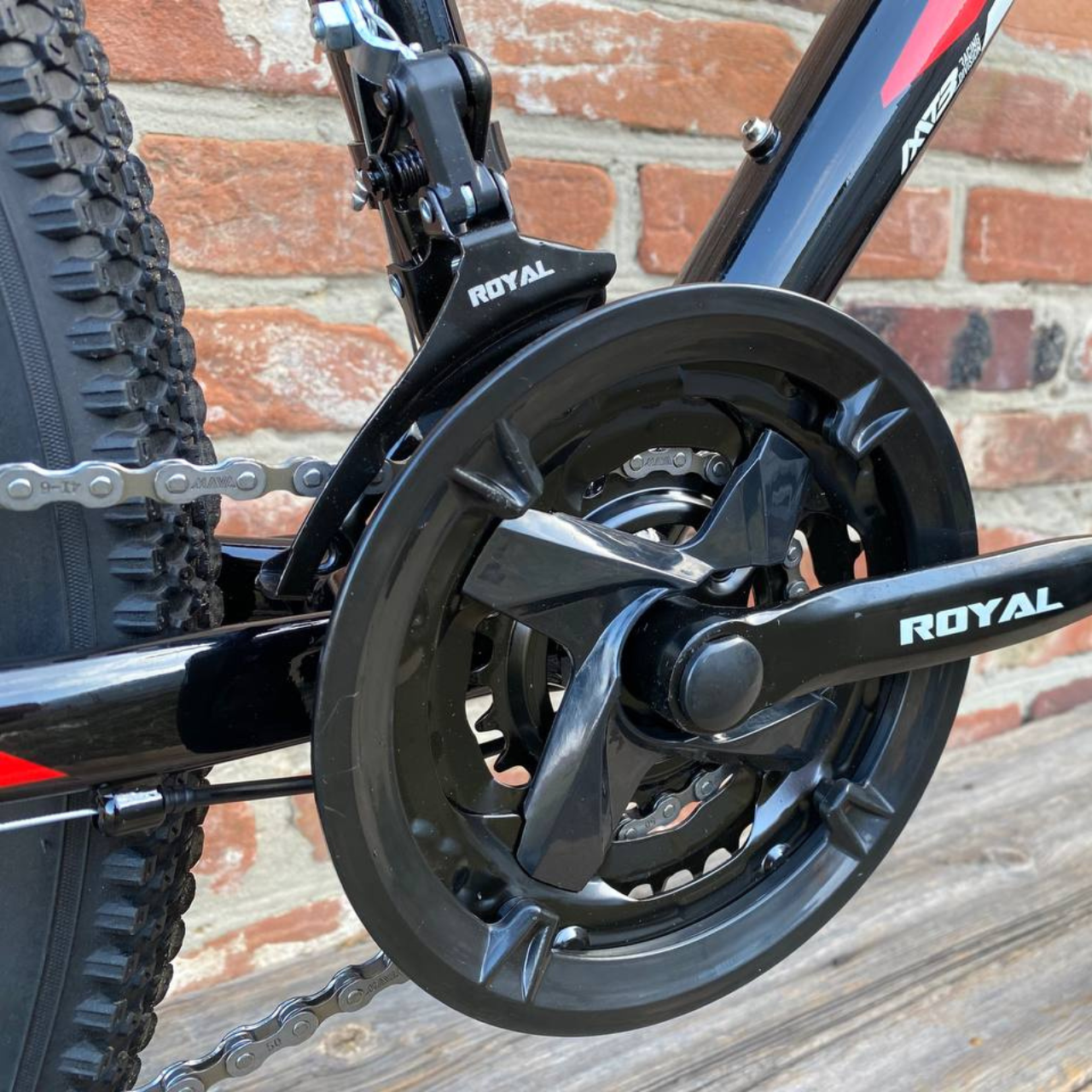 Велосипед AL Royal CUBA 26" 13" рама 2025 Чорно-червоний - фото 4