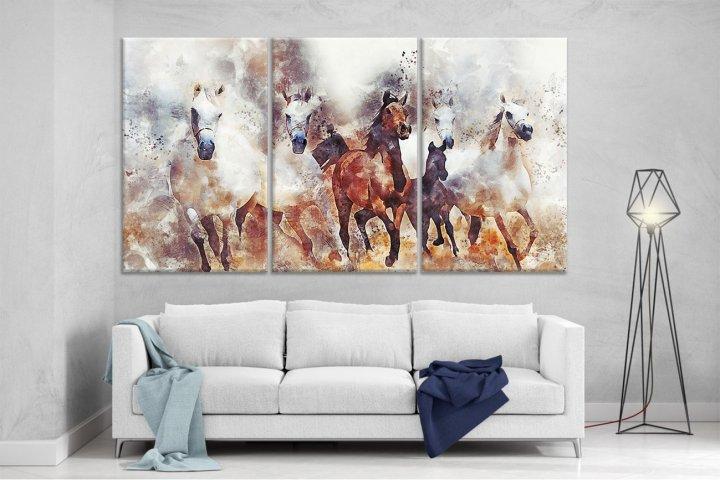 Картина модульная на холсте DK Лошади 159x99 см (XL3)