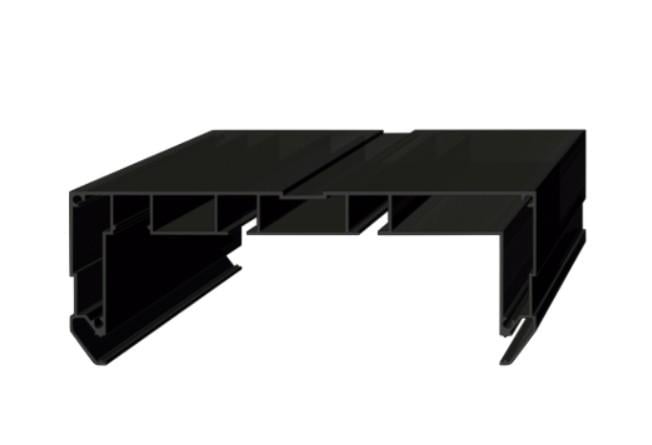 Профиль-карниз скрытый MEGA SENS 15 ArtLine для натяжных потолков алюминиевый 2,5 м Черный (UK16_2,5Черн)